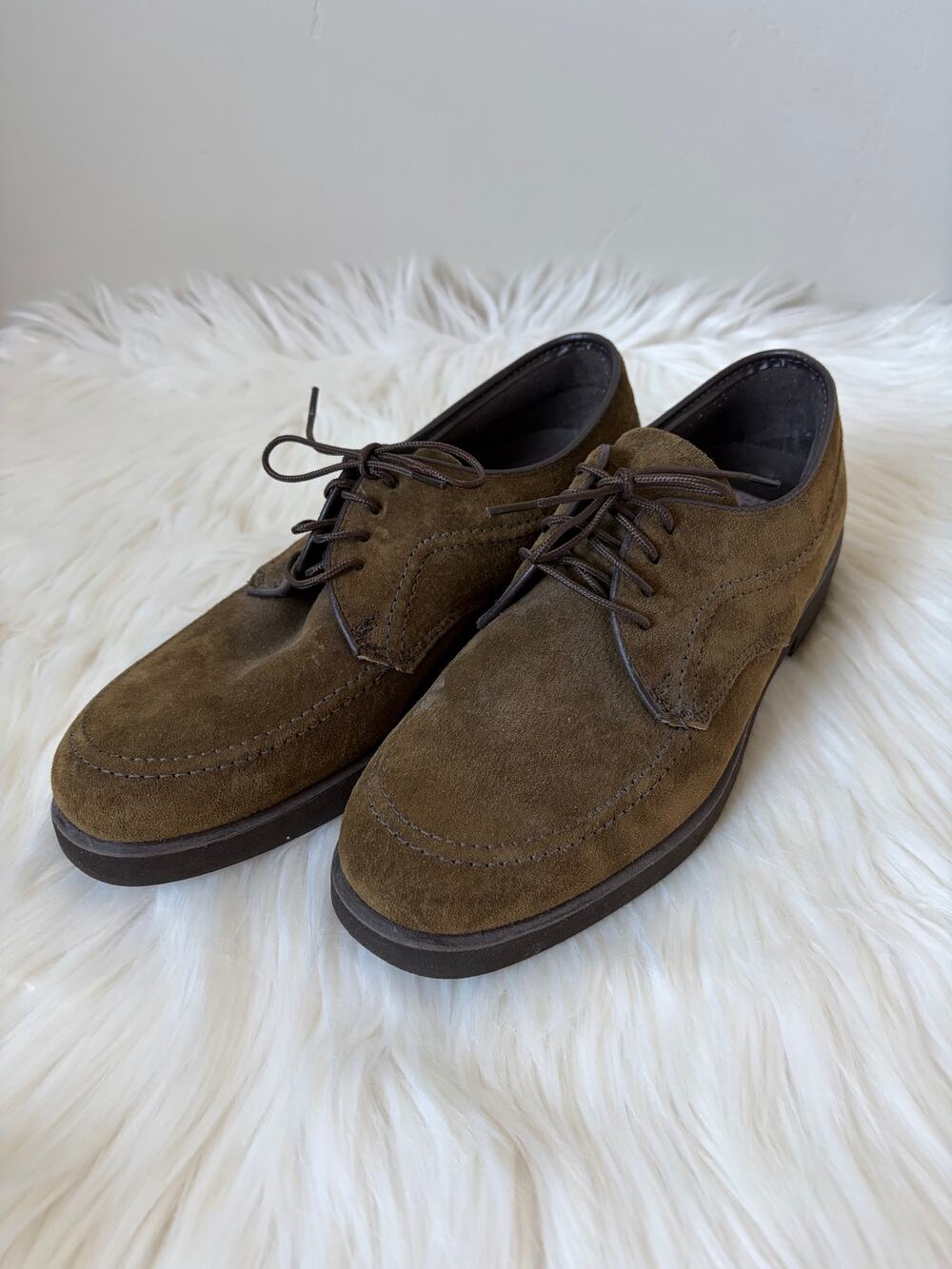 Hush Puppies Women’s Brown Suede Oxford Dress Shoes Comfort Low Heel- Sz 7M NEW